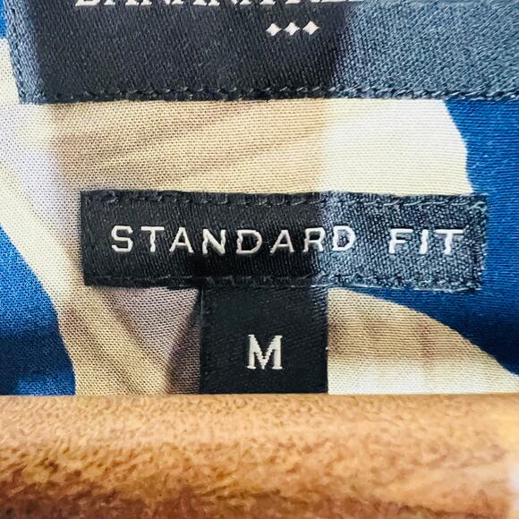 Banana Republic Button Up Floral Shirt Top Blue - M - Picture 3 of 4